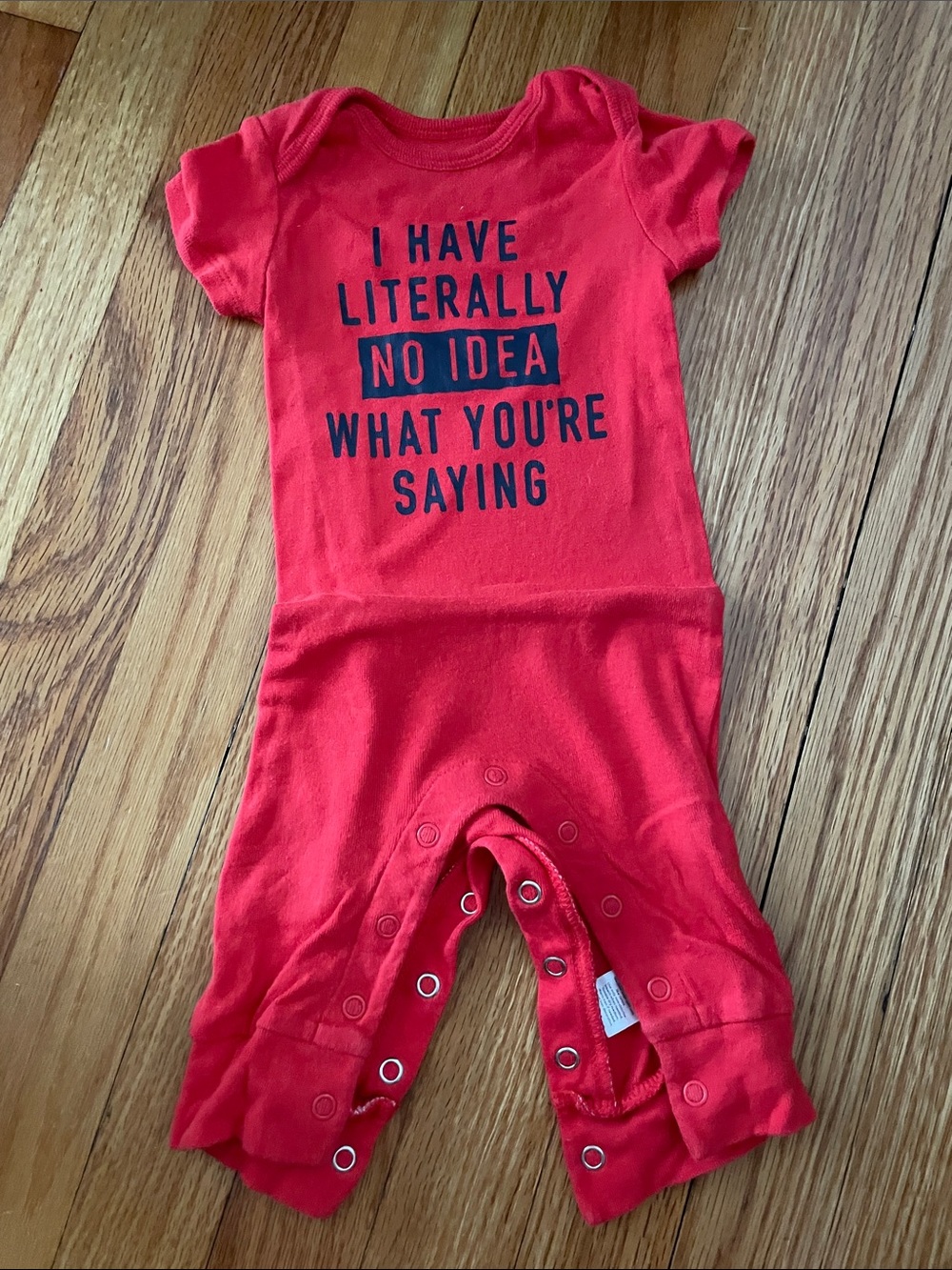 Carter's Red Baby One-Piece Bodysuit with Navy Text